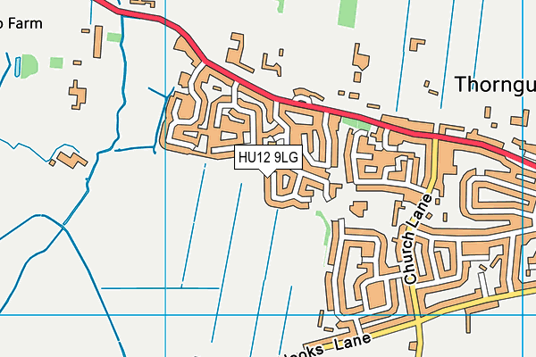 HU12 9LG map - OS VectorMap District (Ordnance Survey)