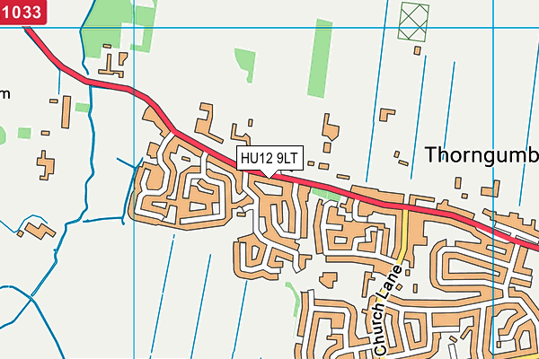 HU12 9LT map - OS VectorMap District (Ordnance Survey)