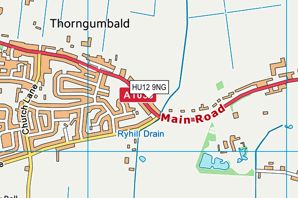 HU12 9NG map - OS VectorMap District (Ordnance Survey)