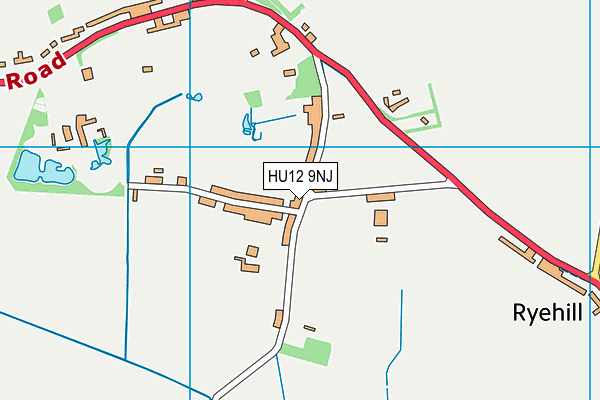 HU12 9NJ map - OS VectorMap District (Ordnance Survey)