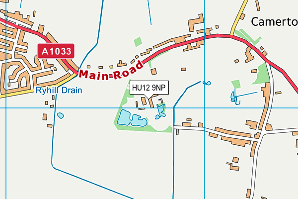 HU12 9NP map - OS VectorMap District (Ordnance Survey)
