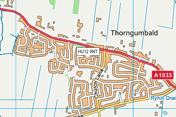 HU12 9NT map - OS VectorMap District (Ordnance Survey)