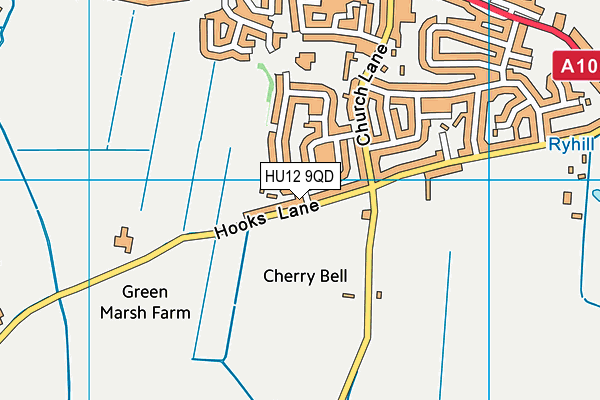 HU12 9QD map - OS VectorMap District (Ordnance Survey)