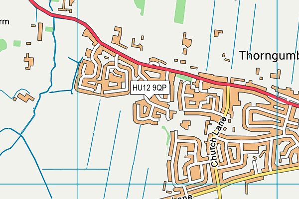 HU12 9QP map - OS VectorMap District (Ordnance Survey)