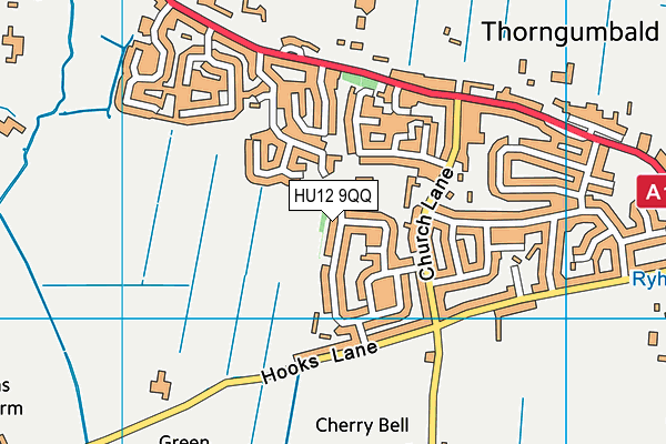 HU12 9QQ map - OS VectorMap District (Ordnance Survey)