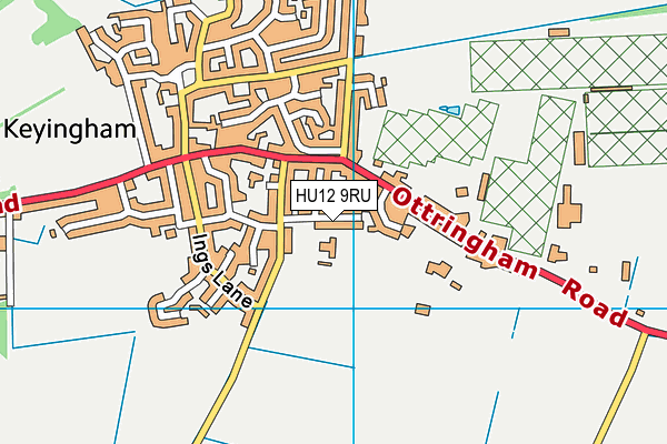 Keyingham Primary School map (HU12 9RU) - OS VectorMap District (Ordnance Survey)