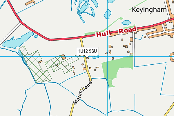 HU12 9SU map - OS VectorMap District (Ordnance Survey)