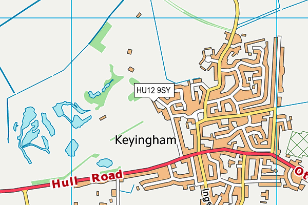 HU12 9SY map - OS VectorMap District (Ordnance Survey)