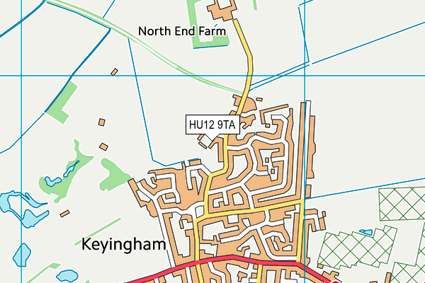 HU12 9TA map - OS VectorMap District (Ordnance Survey)