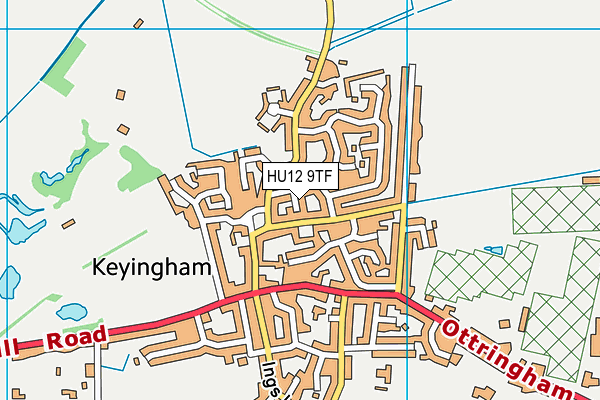 HU12 9TF map - OS VectorMap District (Ordnance Survey)