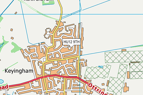 HU12 9TH map - OS VectorMap District (Ordnance Survey)