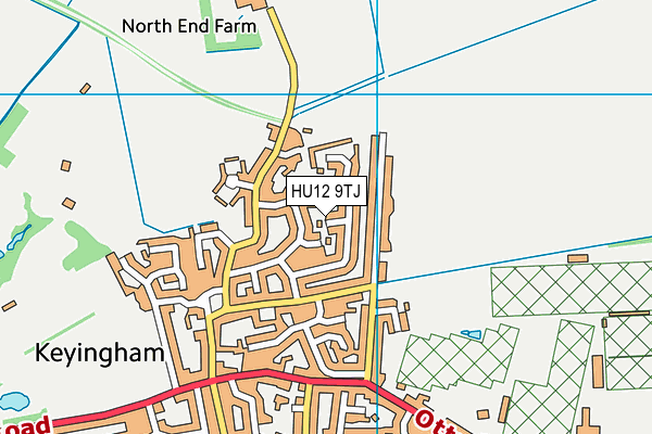 HU12 9TJ map - OS VectorMap District (Ordnance Survey)