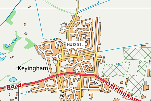 HU12 9TL map - OS VectorMap District (Ordnance Survey)