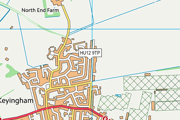HU12 9TP map - OS VectorMap District (Ordnance Survey)