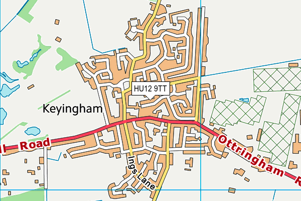 HU12 9TT map - OS VectorMap District (Ordnance Survey)