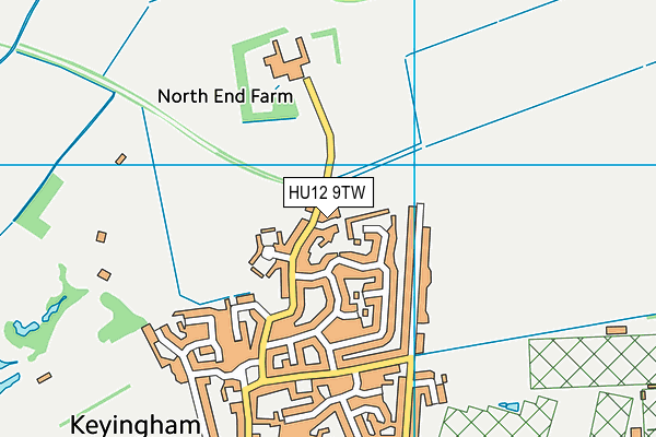 HU12 9TW map - OS VectorMap District (Ordnance Survey)