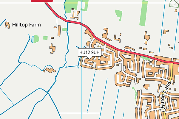 HU12 9UH map - OS VectorMap District (Ordnance Survey)