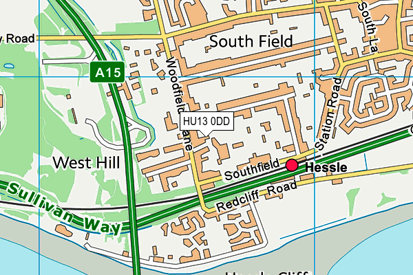 HU13 0DD map - OS VectorMap District (Ordnance Survey)