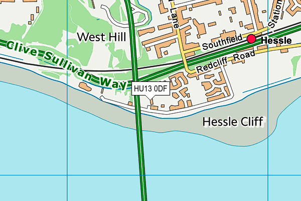 HU13 0DF map - OS VectorMap District (Ordnance Survey)