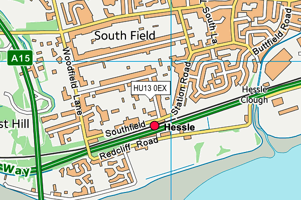 HU13 0EX map - OS VectorMap District (Ordnance Survey)