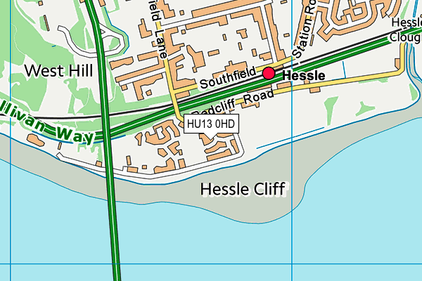 HU13 0HD map - OS VectorMap District (Ordnance Survey)