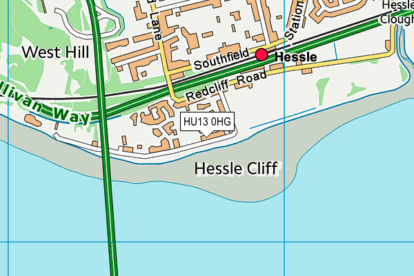 HU13 0HG map - OS VectorMap District (Ordnance Survey)