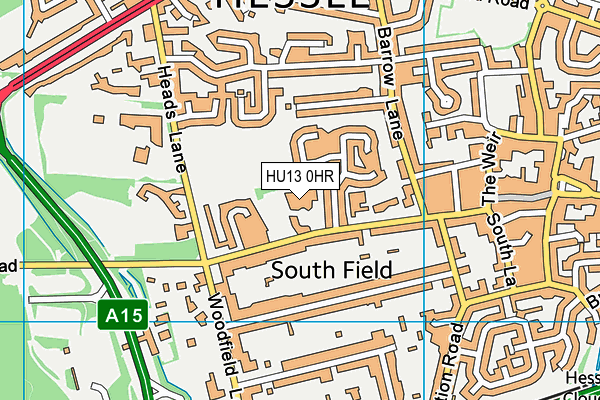 Bridgeview School (Closed) map (HU13 0HR) - OS VectorMap District (Ordnance Survey)