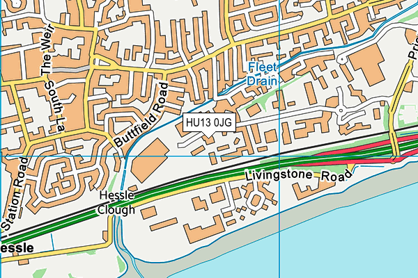 HU13 0JG map - OS VectorMap District (Ordnance Survey)