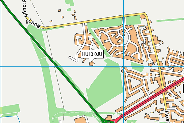 HU13 0JU map - OS VectorMap District (Ordnance Survey)