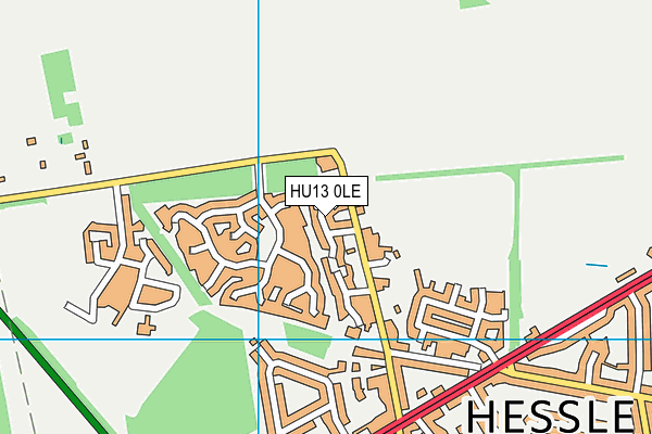 HU13 0LE map - OS VectorMap District (Ordnance Survey)