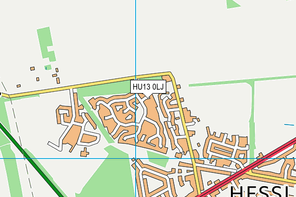 HU13 0LJ map - OS VectorMap District (Ordnance Survey)