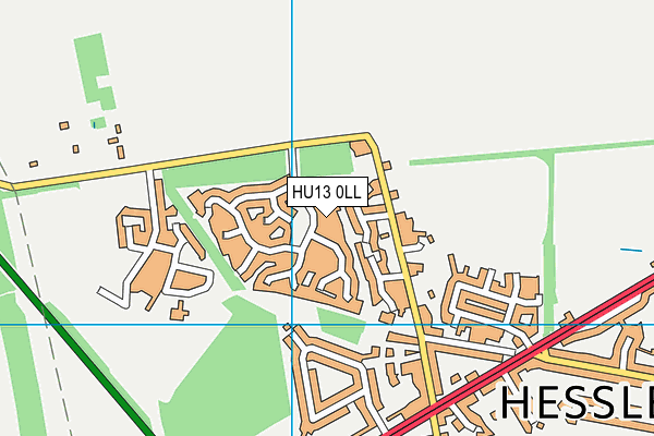 HU13 0LL map - OS VectorMap District (Ordnance Survey)