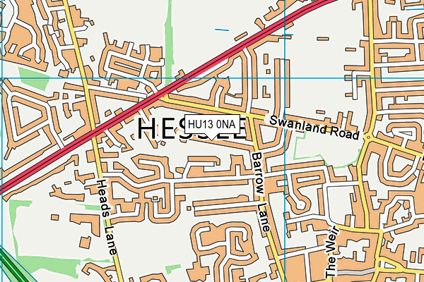 HU13 0NA map - OS VectorMap District (Ordnance Survey)