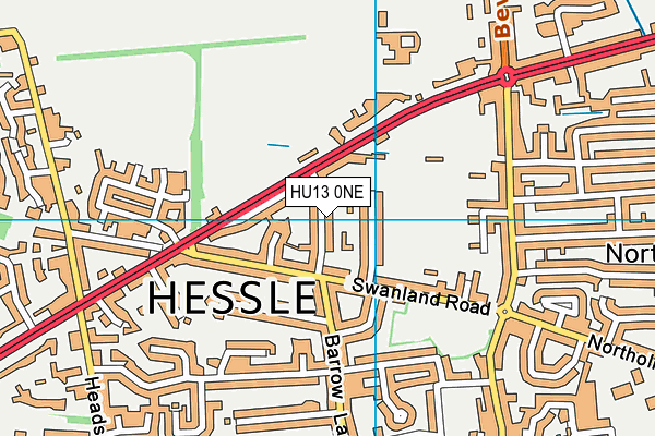 HU13 0NE map - OS VectorMap District (Ordnance Survey)