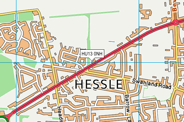 HU13 0NH map - OS VectorMap District (Ordnance Survey)