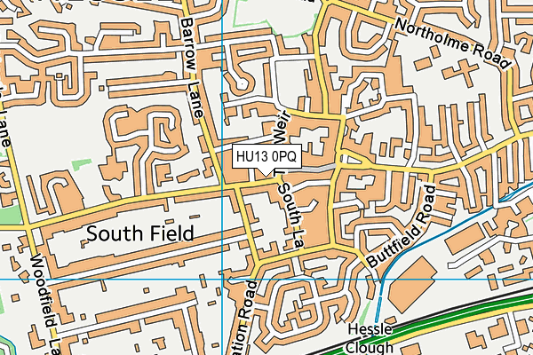 HU13 0PQ map - OS VectorMap District (Ordnance Survey)