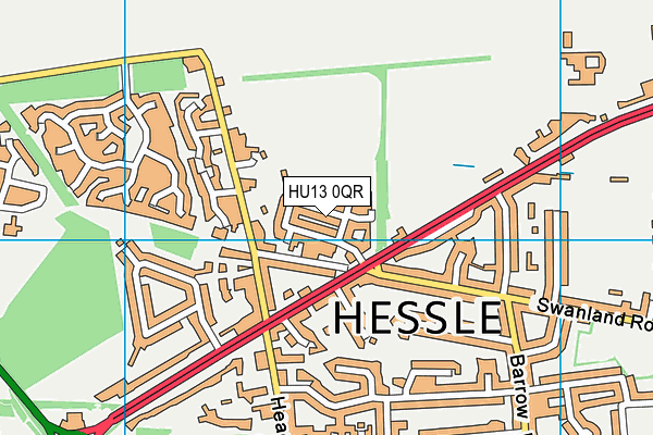 HU13 0QR map - OS VectorMap District (Ordnance Survey)