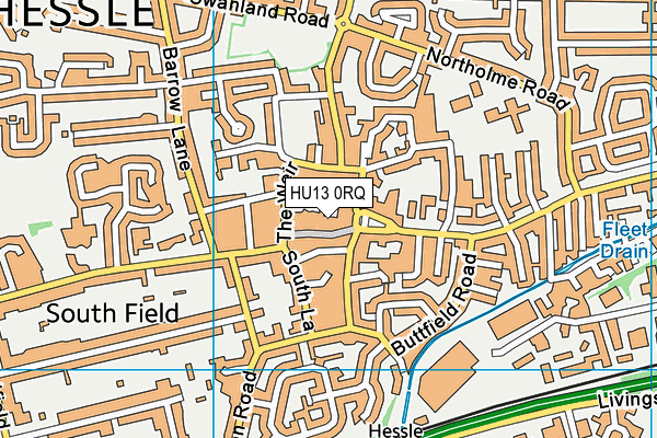 HU13 0RQ map - OS VectorMap District (Ordnance Survey)