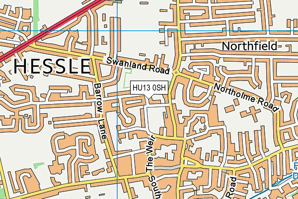 HU13 0SH map - OS VectorMap District (Ordnance Survey)