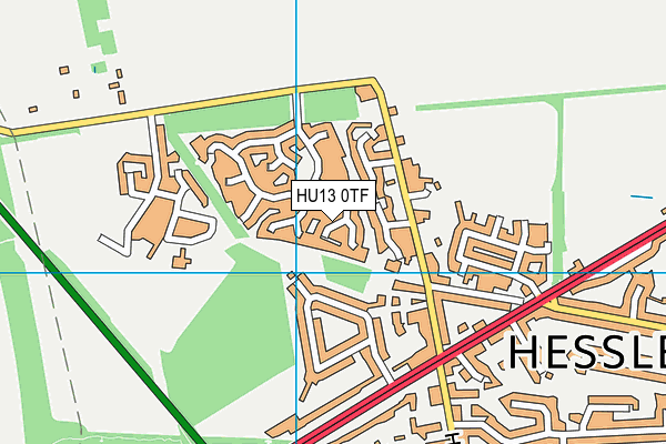HU13 0TF map - OS VectorMap District (Ordnance Survey)