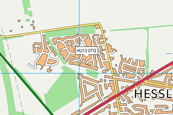 HU13 0TG map - OS VectorMap District (Ordnance Survey)