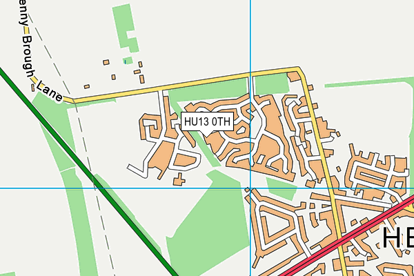 HU13 0TH map - OS VectorMap District (Ordnance Survey)