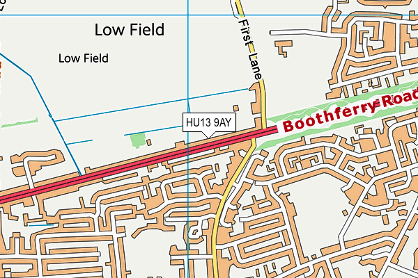 HU13 9AY map - OS VectorMap District (Ordnance Survey)