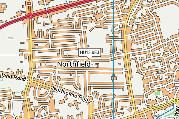 HU13 9EJ map - OS VectorMap District (Ordnance Survey)
