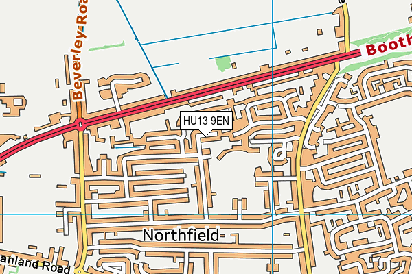 HU13 9EN map - OS VectorMap District (Ordnance Survey)