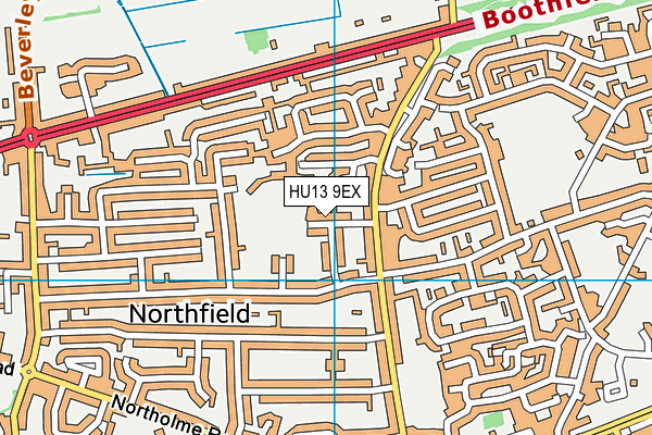 Hessle Penshurst Primary School map (HU13 9EX) - OS VectorMap District (Ordnance Survey)