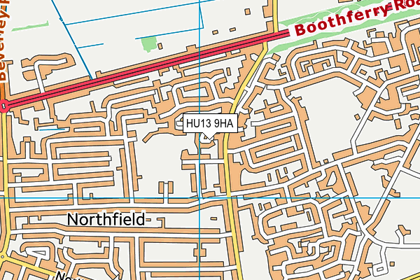 HU13 9HA map - OS VectorMap District (Ordnance Survey)