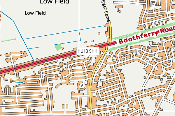 HU13 9HH map - OS VectorMap District (Ordnance Survey)