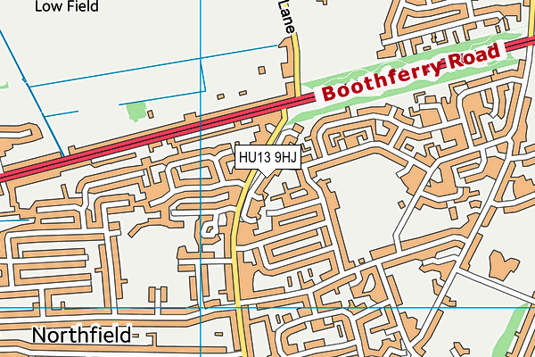 HU13 9HJ map - OS VectorMap District (Ordnance Survey)