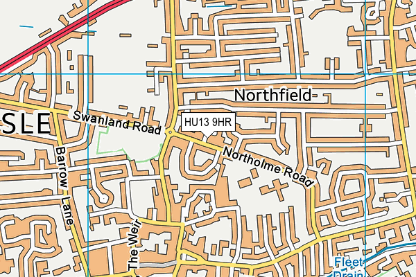 HU13 9HR map - OS VectorMap District (Ordnance Survey)